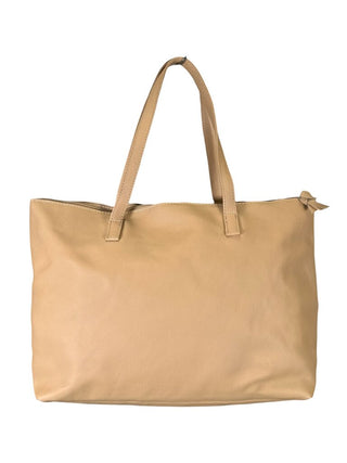 Bonded leather zipper totoe