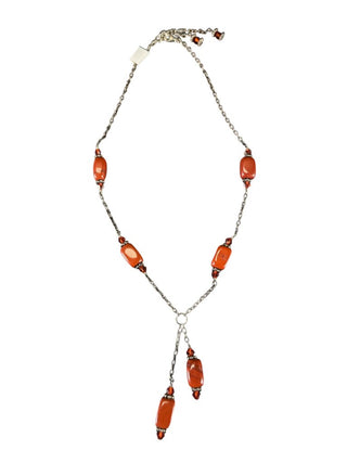 Sterling Stone Lariat Necklace