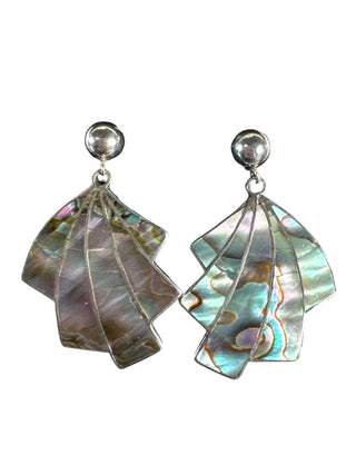 Sterling Taxco Abalone Earrings