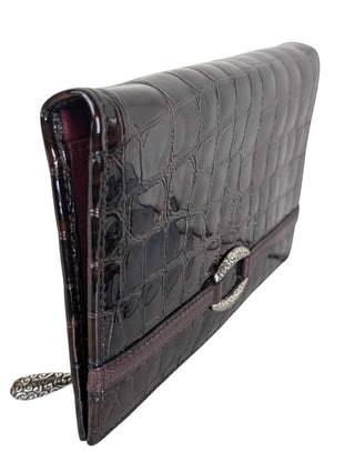 Moc Croc Leather Check Book/Planner Holder
