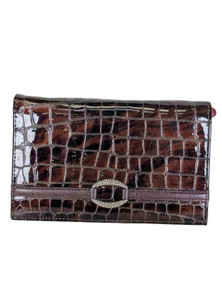 Moc Croc Leather Check Book/Planner Holder