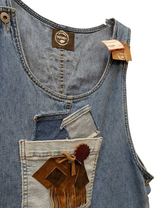 Denim Dress w/Patchwork