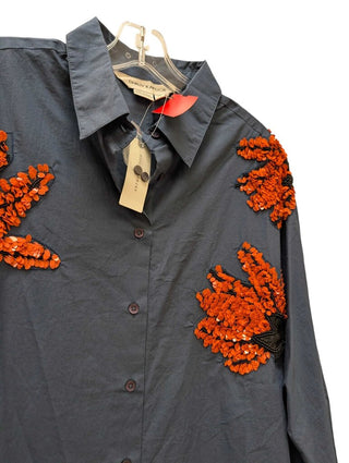 NWT Sequin Button Down
