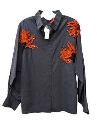 NWT Sequin Button Down
