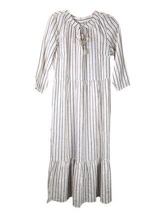 Linen Blend Striped Maxi