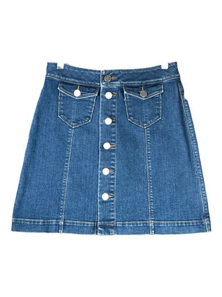 Denim Button Skirt