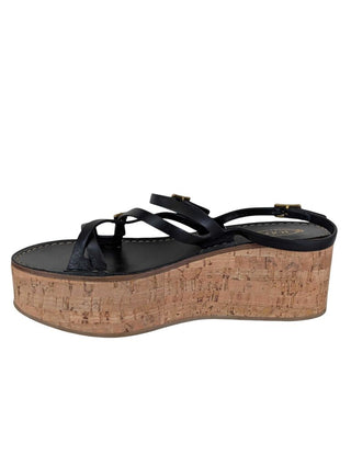 Leather Wedge Sandal Cork Platform 2.4" platform MSSRP: $775