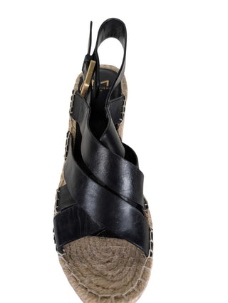 Alenni Espadrille Platform Wedges Strappy Leather