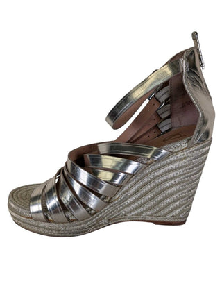 AS IS Dominicha Metallic Strappy Platform MSSRP$295
