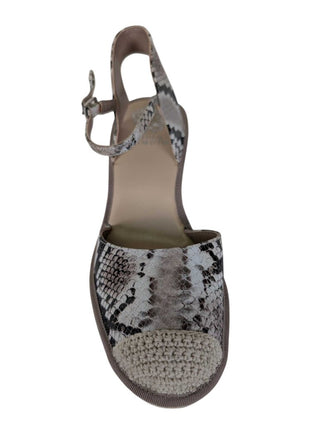 Marybell Platform Ankle Strap Snakeskin Print