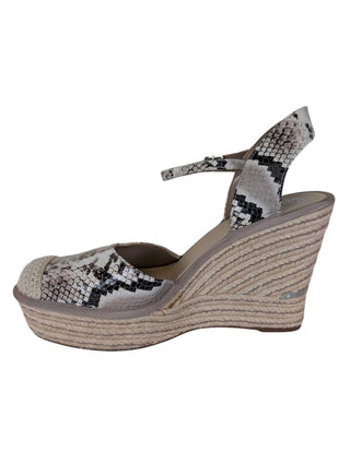 Marybell Platform Ankle Strap Snakeskin Print