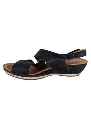 Strappy Slight Wedge Sandal Velcro Heel Strap 9/9.5