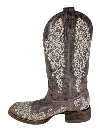 Crater Bone Embroidery Square Toe A2663 MSRP: $229