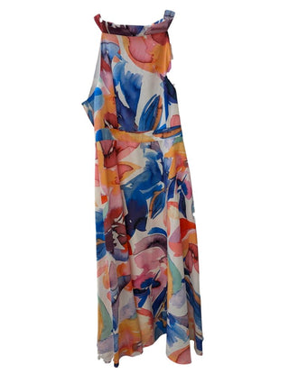 ASL Printed Halter Midi Watercolor Print