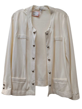 Long Sleeve Open Front w/ Silver Buttons