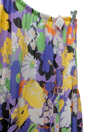 Handkerchief Knee Length Abstract Print Flowers