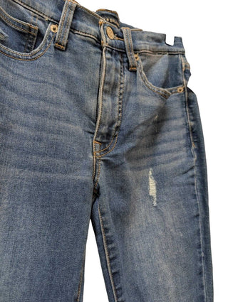 Straight Leg Ankle Distressed Denim
