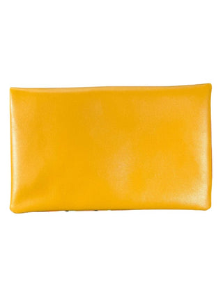 Reversible floral zip clutch