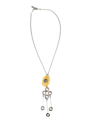 Sterling Stone Pendant Necklace