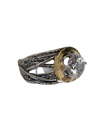 Sterling Adjustable Stone Ring