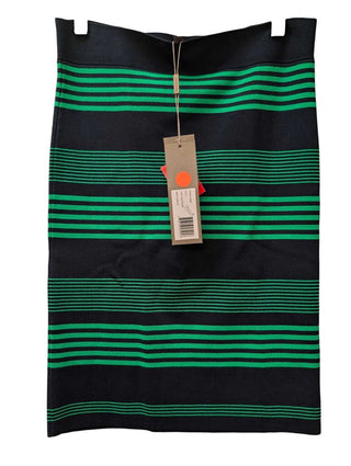 NWT Body Con Above Knee Striped Pencil Skirt MSRP $295