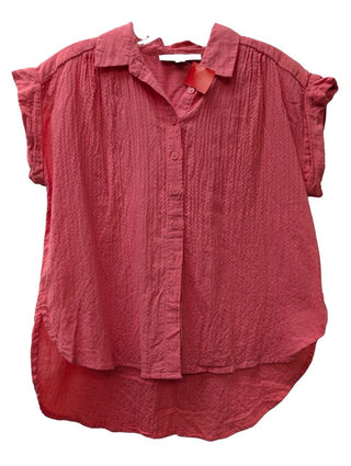 PETITE Short Sleeve Button Up