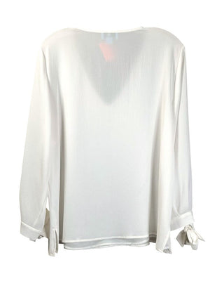 V neck tie long sleeves