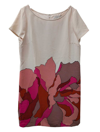 Short Sleeve Sheath W/Flowers Knee Length