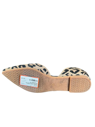 Leopard spotted pointed toe flats