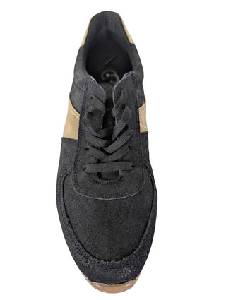 Holly Metallic Leather Suede-like Sneakers