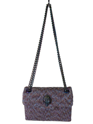 Mini Kensington Metallic Tweed Crossbody Iridescent Chain