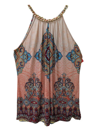 Chain Halter Neck Print