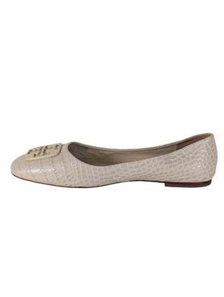 Georgia Sqyare Toe Croc Embossed Ballet Flat