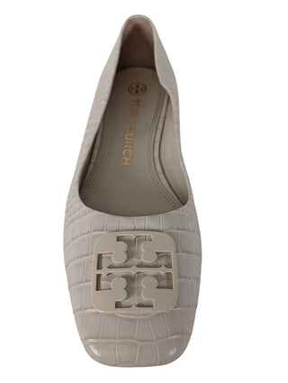 Georgia Sqyare Toe Croc Embossed Ballet Flat