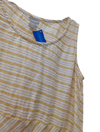Sleeveless Stripped Maxi Linen