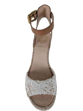 Lace To Strap Leather Ankle Jute Wedge