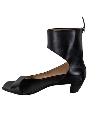 Cucchiaia Calf Leather Sandals Ankle Wrap Back Zip MSRP $1365