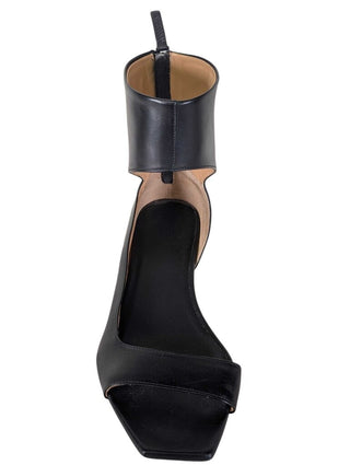 Cucchiaia Calf Leather Sandals Ankle Wrap Back Zip MSRP $1365
