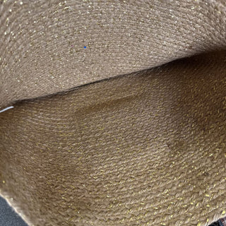 NWT woven straw w/faux leather straps/pocket tote