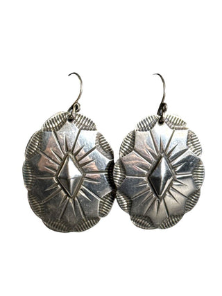Sterling Concho Earrings
