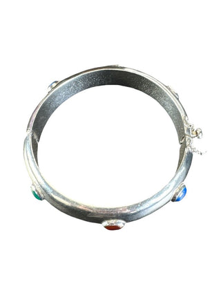 Taxco Mexican Silver Hinged Bangle