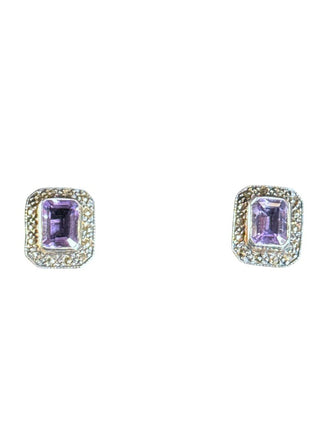 Sterling Amethyst Earrings