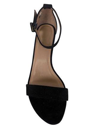 Ankle Strap Suede Mid Heels