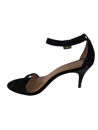 Ankle Strap Suede Mid Heels