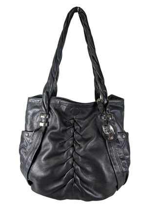 Leather Shoulder Bag w/ Braided Detail