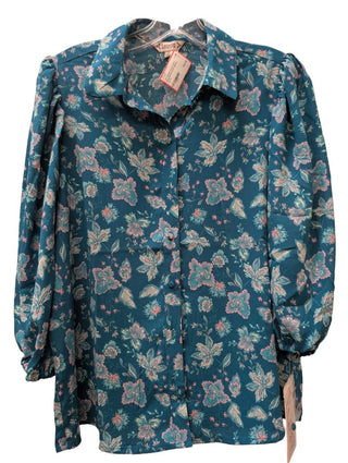 NWT Floral Button Down Blouse