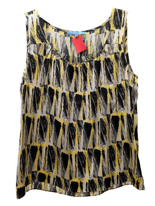 Geometric Paint Look Silky Blouse