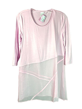 Knit top sheer bottom