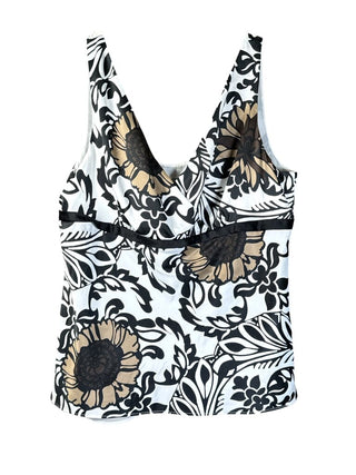 Silky side zip floral