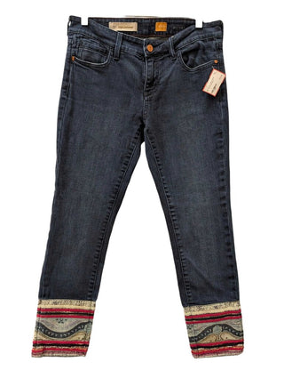 Mixed Media Hem Jeans